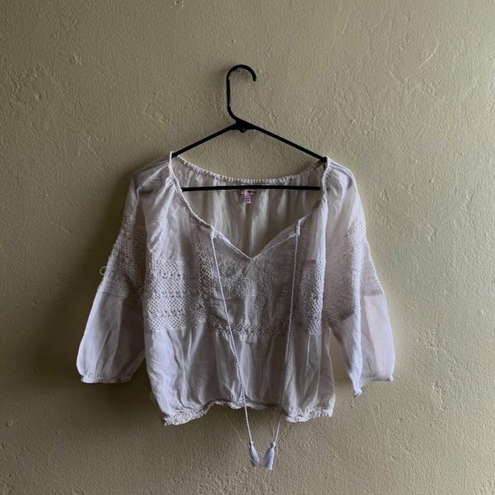 White Bongo See-Through Top Size Large